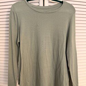 Light Green/Sage Long Sleeve XL Tahari Top